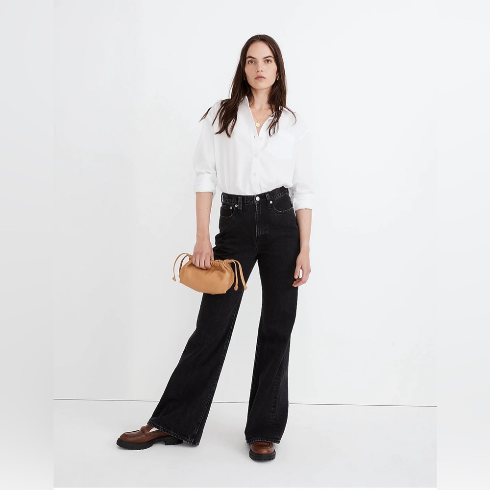 Madewell Baggy Flare Jeans in Lunar Wash, size 29